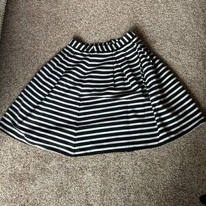 Express Black and White Striped Skirt, Size 10.